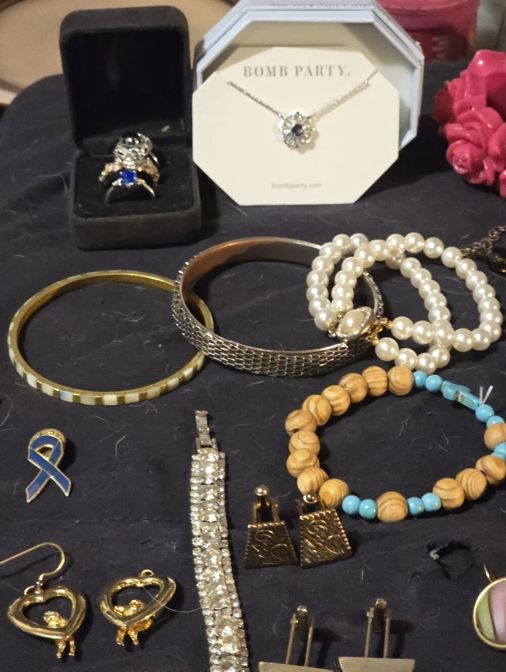 ESTATE Jewelry VINTAGE some Signed LC, 925, SWANK, BOMB PARTY, SARAH COV, Oberon - Picture 4 of 12